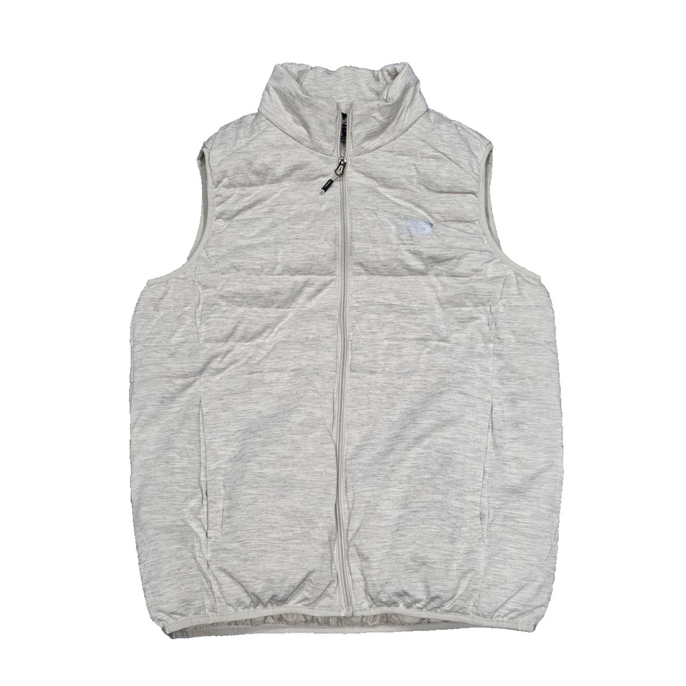NEW BALANCE Y2K WOMEN'S GRAY Quilted PUFFER FULL ZIP VEST Small A003734